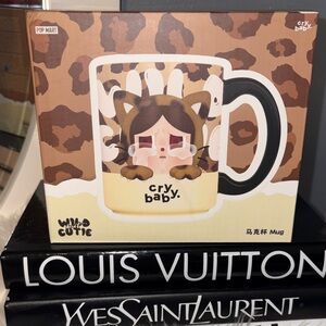 Cry Baby Ceramic Mug - Brown & Cream Leopard Print